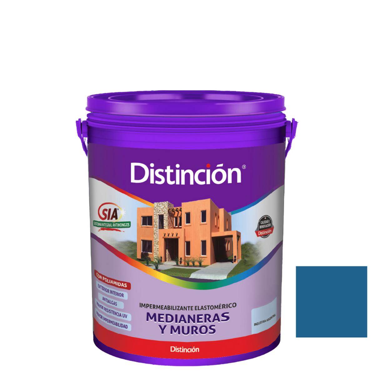 0fc78070-e9a2-4636-8b47-c4fd77a75804 Membrana Medianeras y Muros Azul Traful DISTINCION 4lt - Imagen 1