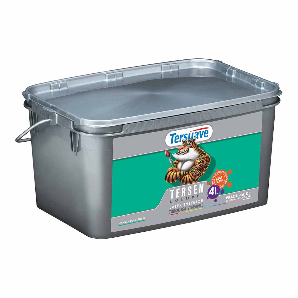 Latex int Tersen Turquesa Vibrante 4lts - Imagen 1