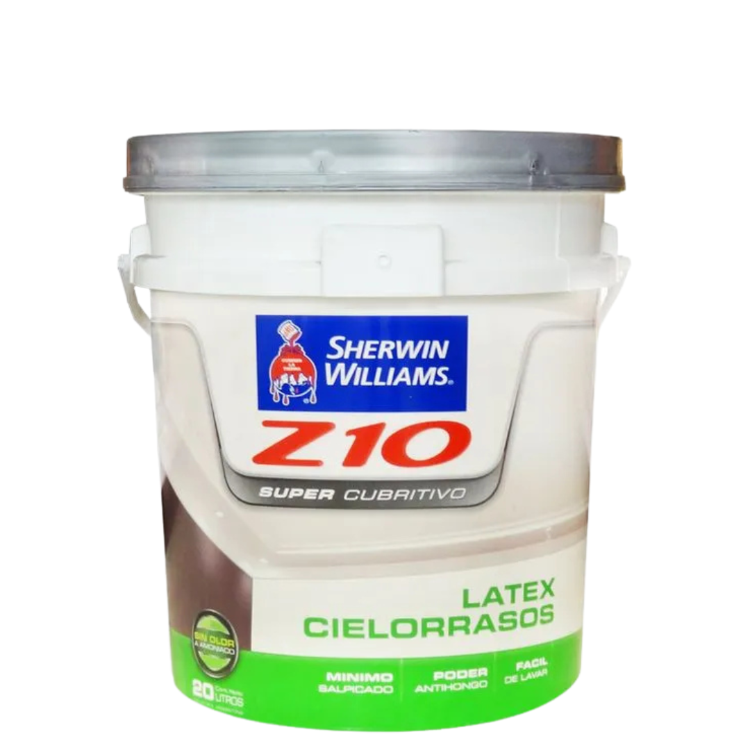 167b4989-94b1-400e-b697-48a43910d987 Latex Sherwin Williams Z10 cielorrasos 10lt - Imagen 1