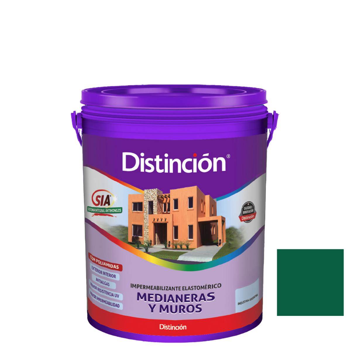 3604dc19-fc94-4900-b829-fd9a797c5faa Membrana Medianeras y Muros Verde Jade DISTINCION 4lt - Imagen 1