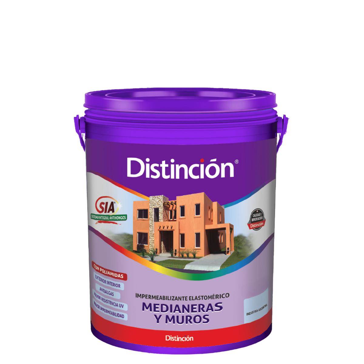 488fb03d-6772-47eb-9e82-5a71b0d846c7 Membrana Medianeras y Muros Blanco DISTINCION 4lt - Imagen 1