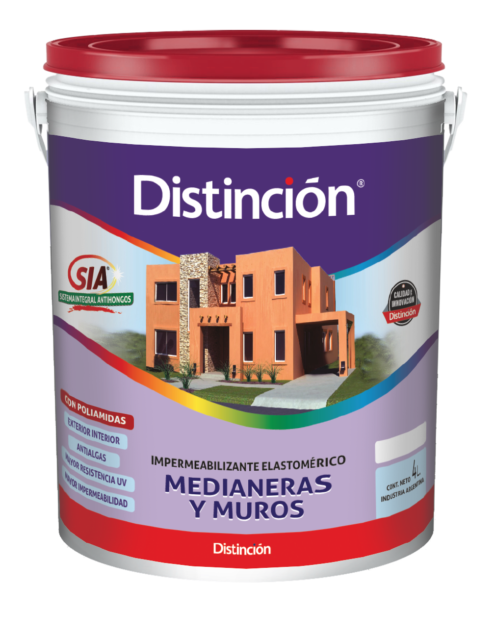 7d6debdb-d2db-4830-8213-1224b90aed11 Membrana Medianeras y Muros verde foresta DISTINCION 4lt - Imagen 1