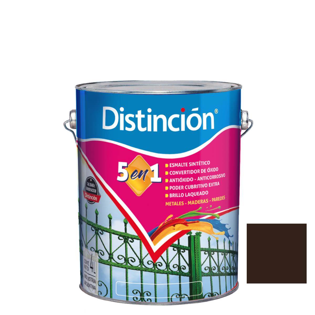 f3b8cfb9-45d6-4353-be28-4793ecf6712d Esmalte Distincion Marron Brillante 4lts - Imagen 1