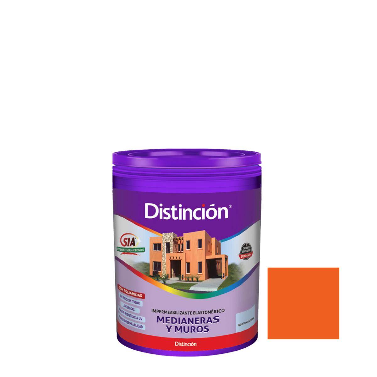 f9164503-b27a-49bc-b3c7-839ab7aeb4ee Membrana Medianeras y Muros Naranja DISTINCION 1lt - Imagen 1