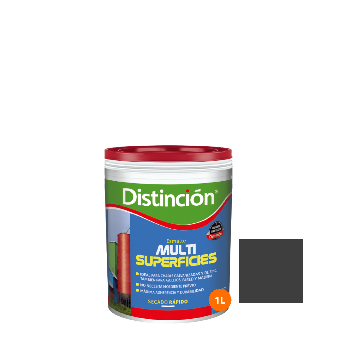 81f8a308-c808-49fa-bf11-7cabd49c13de Esmalte al agua Chapas Distincion gris 1lt - Imagen 1
