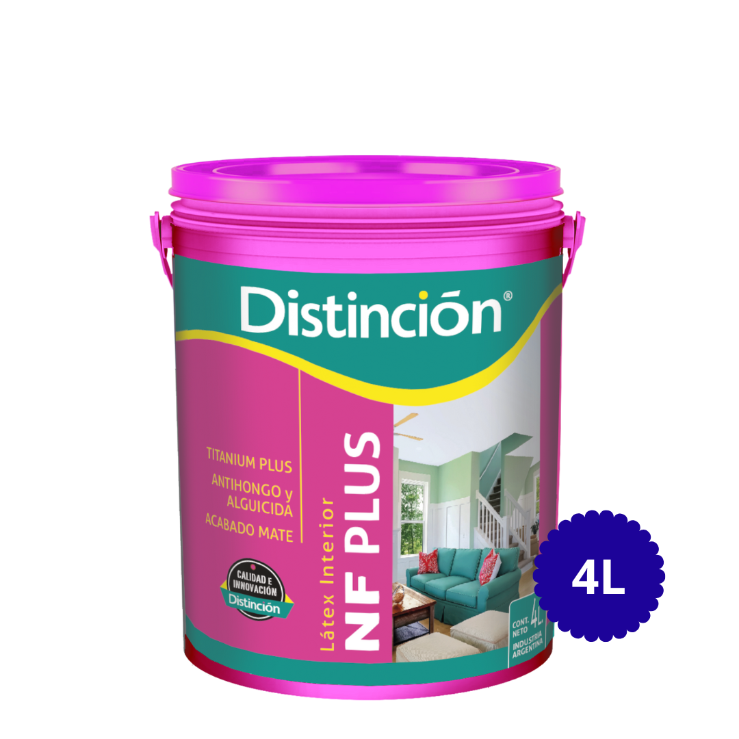91159a4a-d403-4030-8ede-0b7641a82f14 Latex Distincion NF interior 4lts - Imagen 1