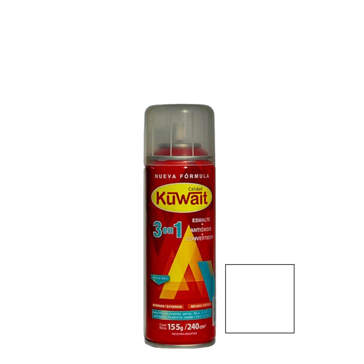6c88b355-bc36-4468-b9cf-5a12fa8b3504 Aerosol Kuwait Blanco Satinado 240cc - Imagen 1