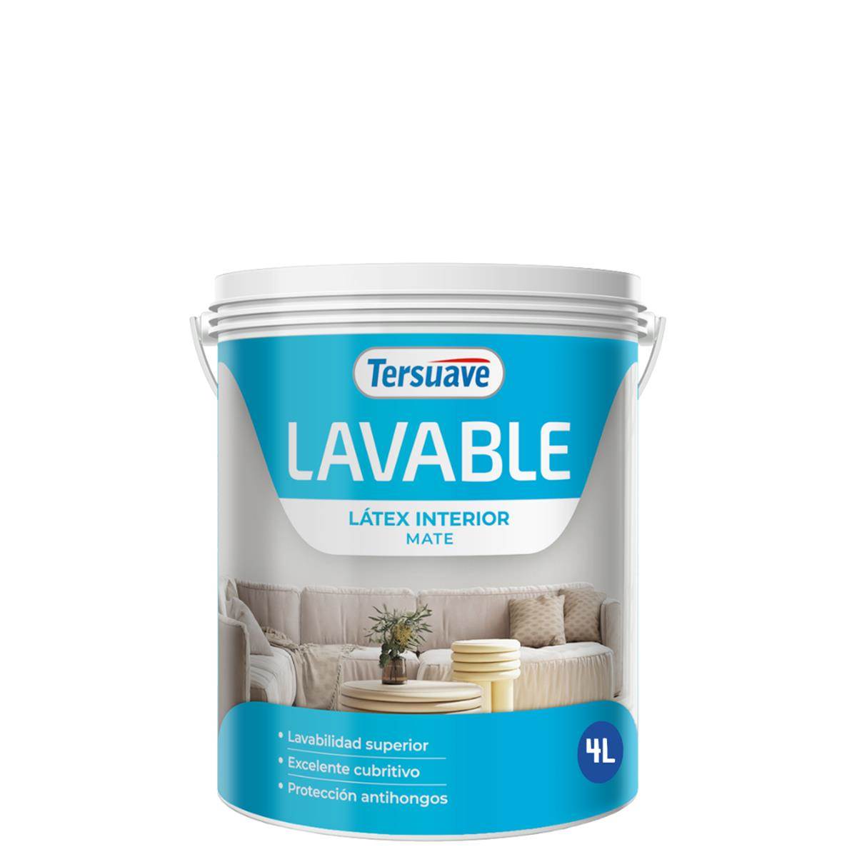 baa7782a-be45-4276-996d-6cc7ae986715 Latex interior Lavable TERSUAVE 4lts - Imagen 1