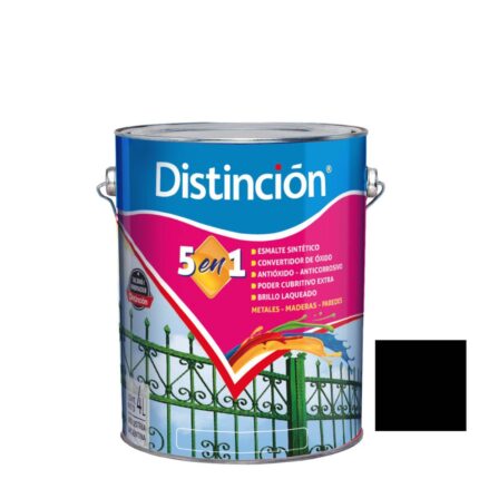 Esmalte Distincion Negro Satinado 4Lts