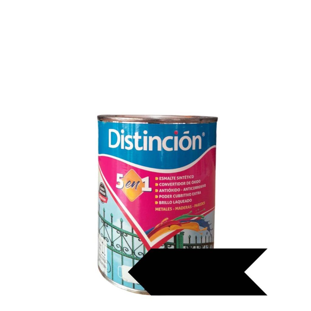 Esmalte Distincion Negro Brillante 1Lt