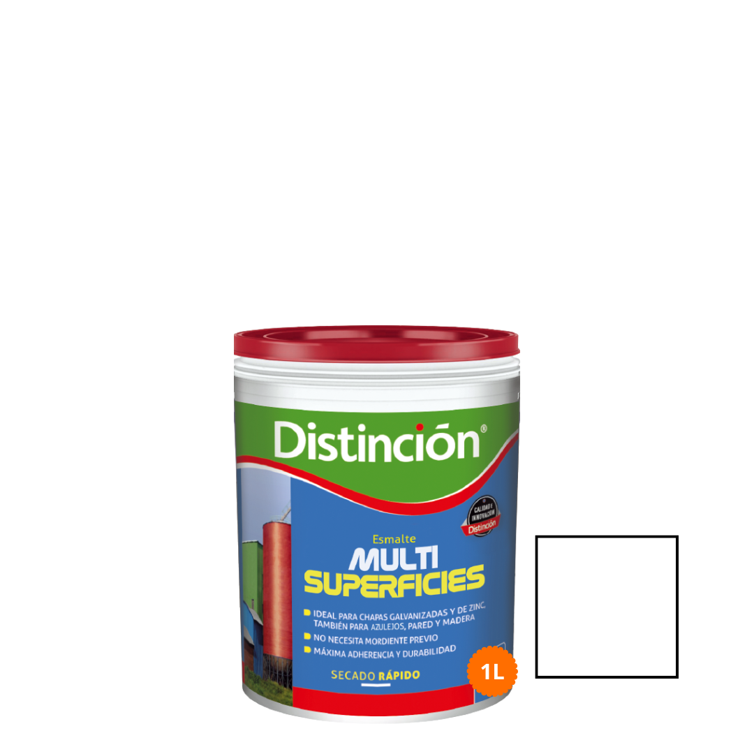 Esmalte al agua Chapas Distincion blanco 1lt
