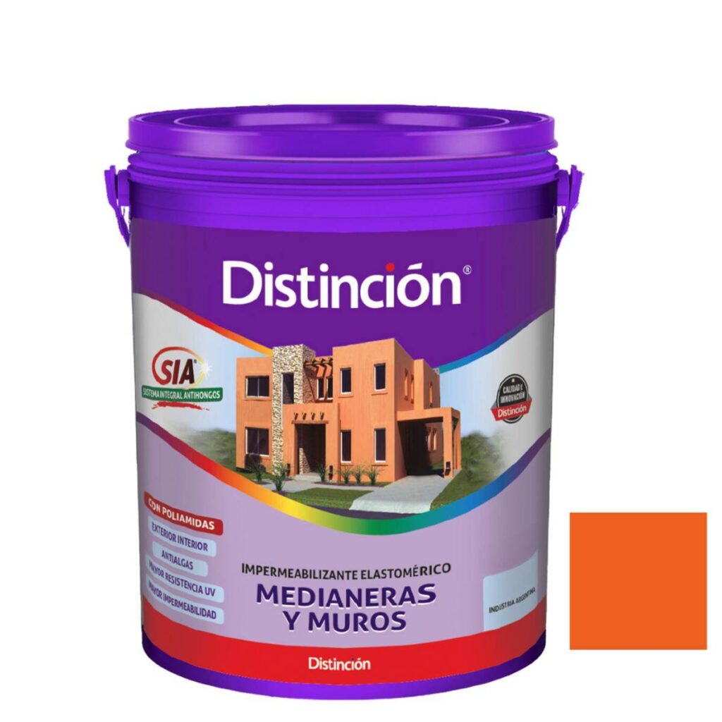 Membrana Medianeras Y Muros Naranja Distincion 10Lts