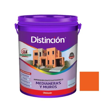 Membrana Medianeras Y Muros Naranja Distincion 10Lts