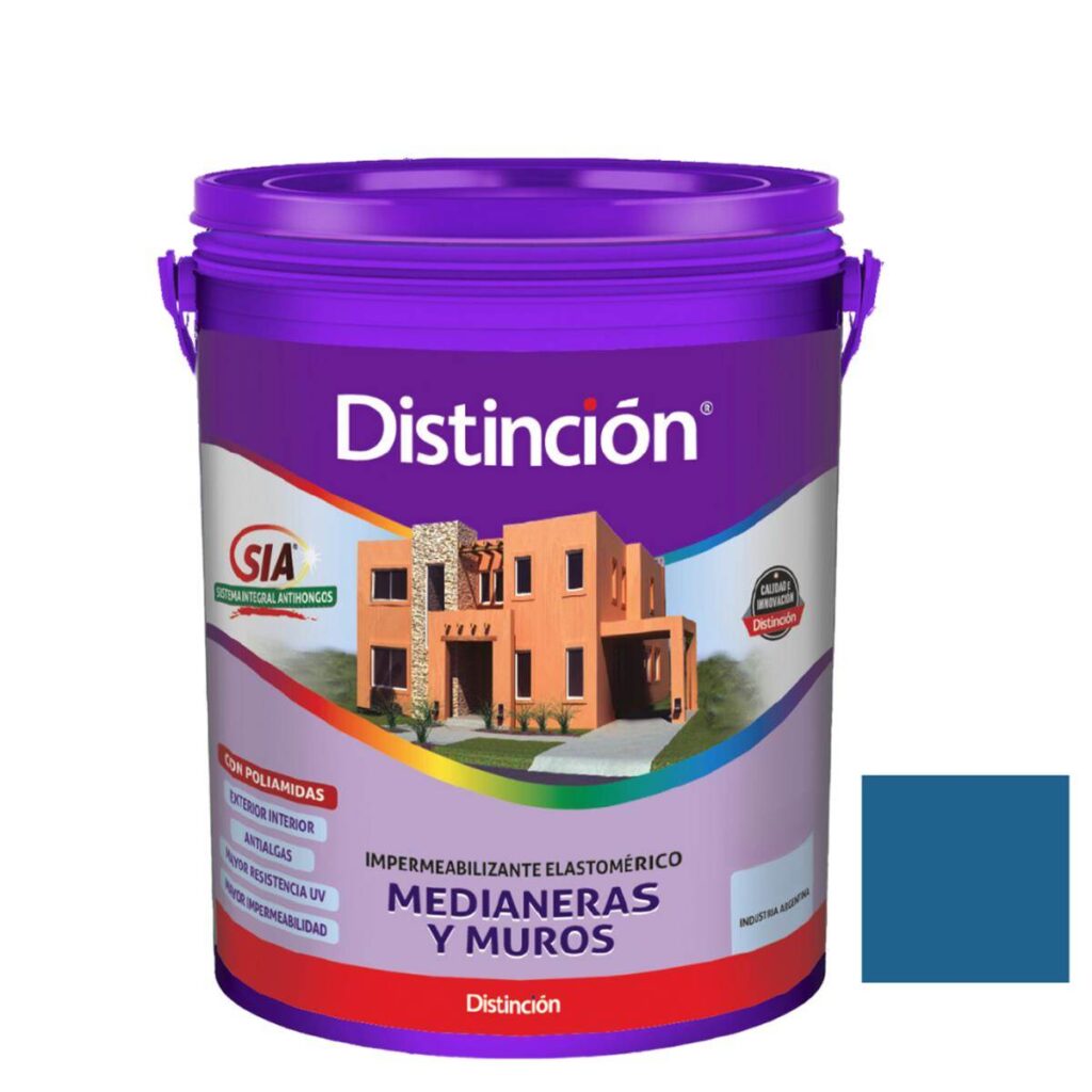 Membrana Medianeras Y Muros Azul Traful Distincion 10Lts