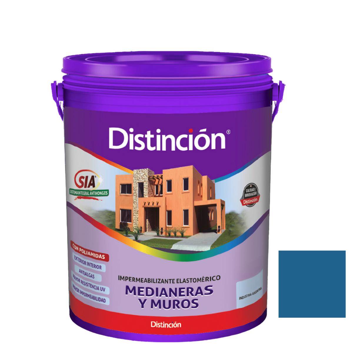 Membrana Medianeras y Muros Azul Traful DISTINCION 10lts