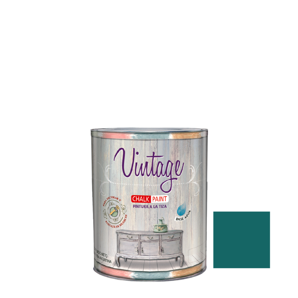 Pintura A La Tiza Vintage Verde Estanque 1Lt