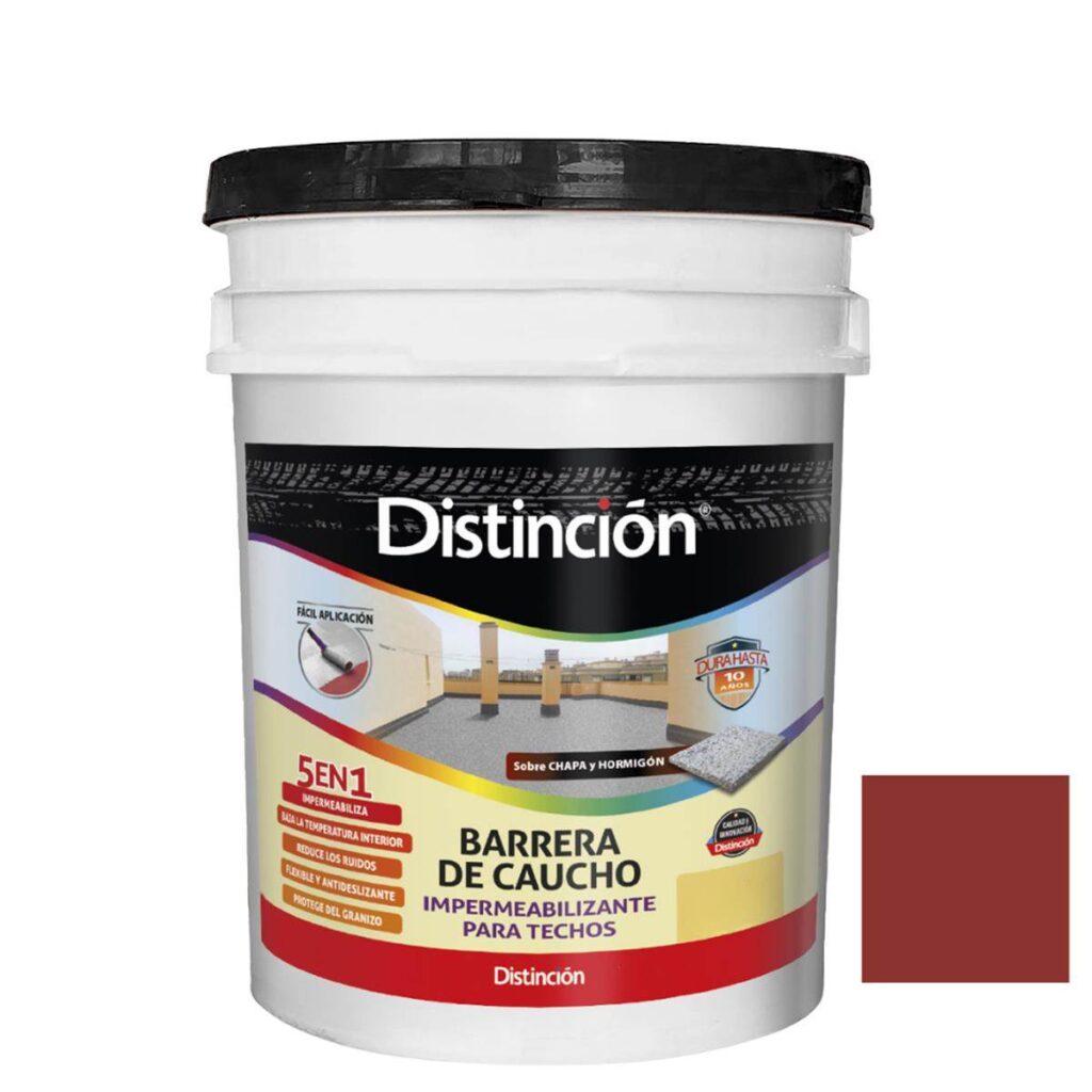 Barrera De Caucho Distincion Rojo Teja 10Kg