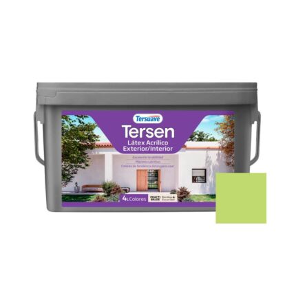 Latex Interior Exterior Tersen Verde Impulso 4Lts