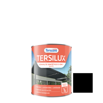 Esmalte Tersilux Negro Mate 1Lt