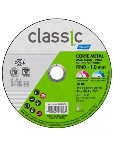 Disco Corte Metal Fastplus 115×1,0