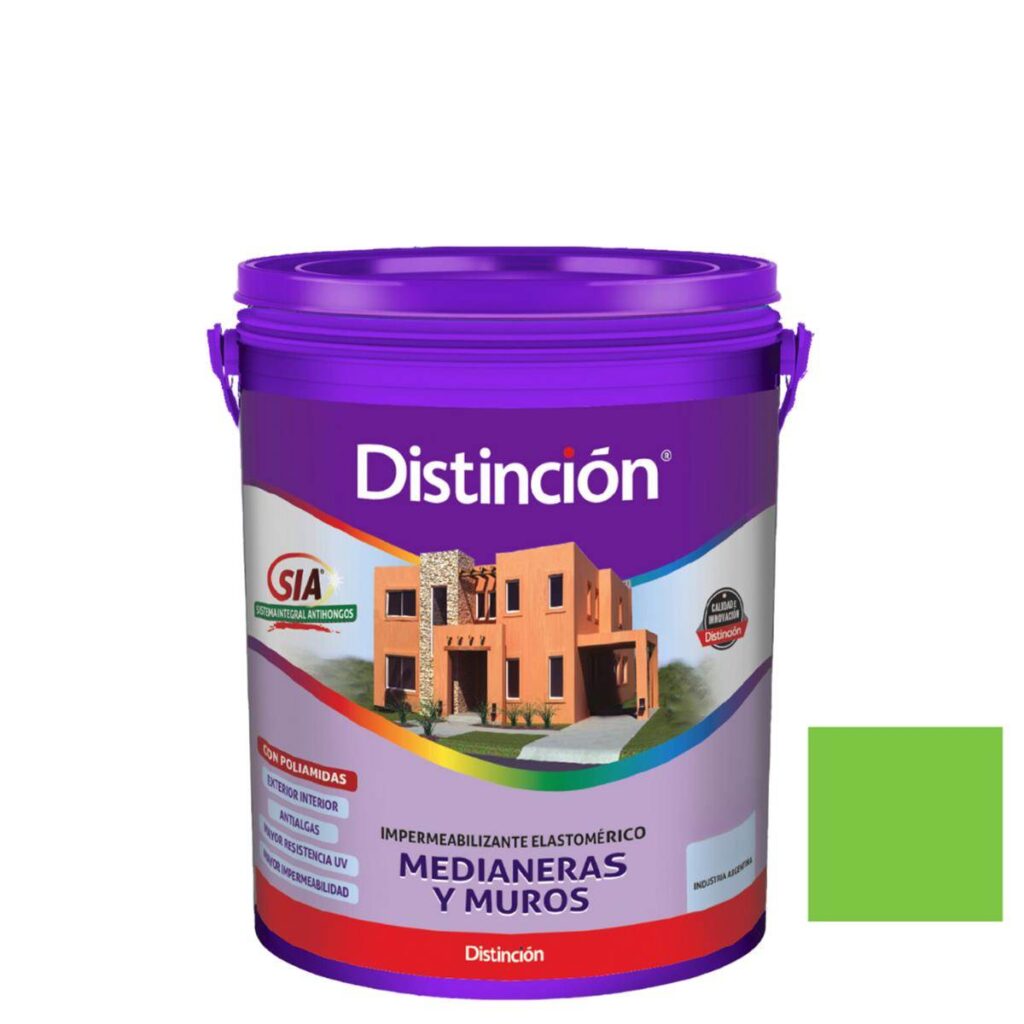 Membrana Medianeras Y Muros Verde Manzana Distincion 4Lt