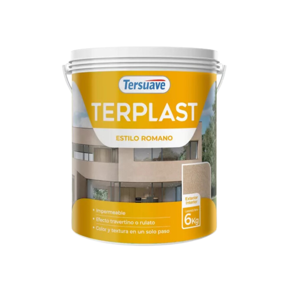 Revest Terplast Romano Medio Gris Bruma 6Kg