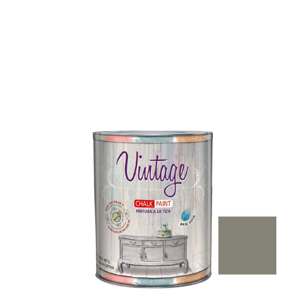 Pintura A La Tiza Vintage Gris Campestre 1Lt