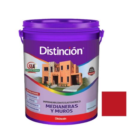 Membrana Medianeras Y Muros Rojo Distincion 10Lts