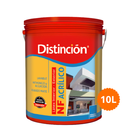 Latex Distincion Nf Acrilico Interior Exterior 10Lts