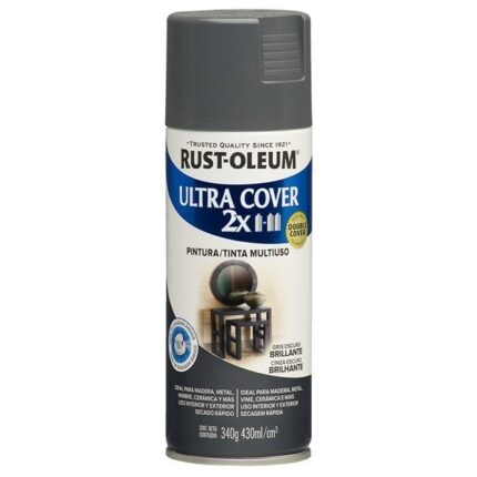 Aerosol Rust Oleum Ultracover Gris Oscuro Brill