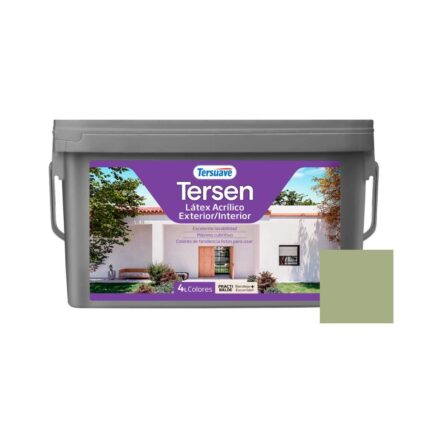Latex Interior Exterior Tersen Verde Calma 4Lts