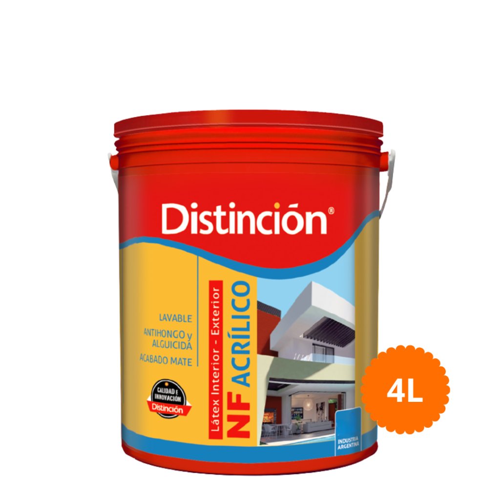 Latex Distincion Nf Acrilico Interior Exterior 4Lts