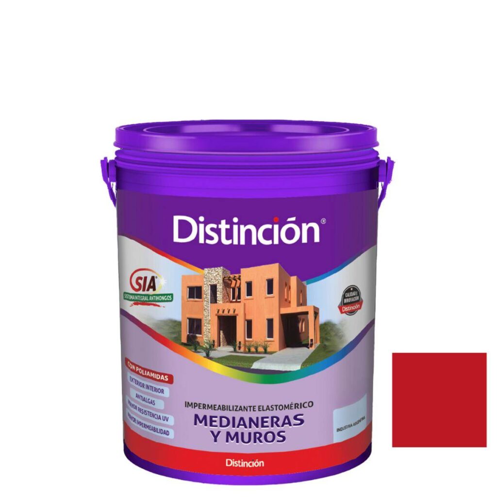 Membrana Medianeras Y Muros Rojo Distincion 4Lt
