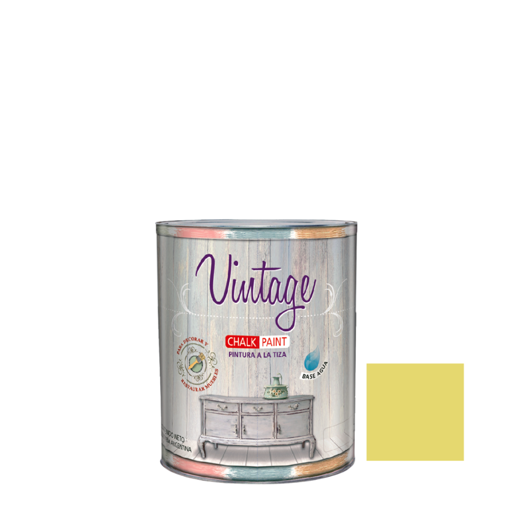 Pintura A La Tiza Vintage Amarillo Amanecer 1Lt