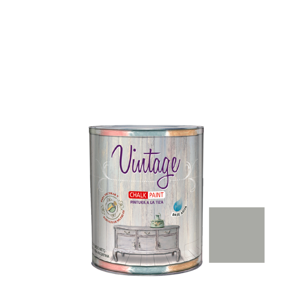Pintura A La Tiza Vintage Gris Envejecido 1Lt