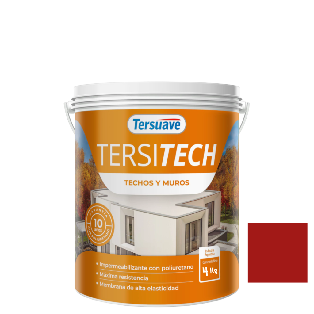 Membrana Tersitech Techo Y Muro Rojo 4Kg