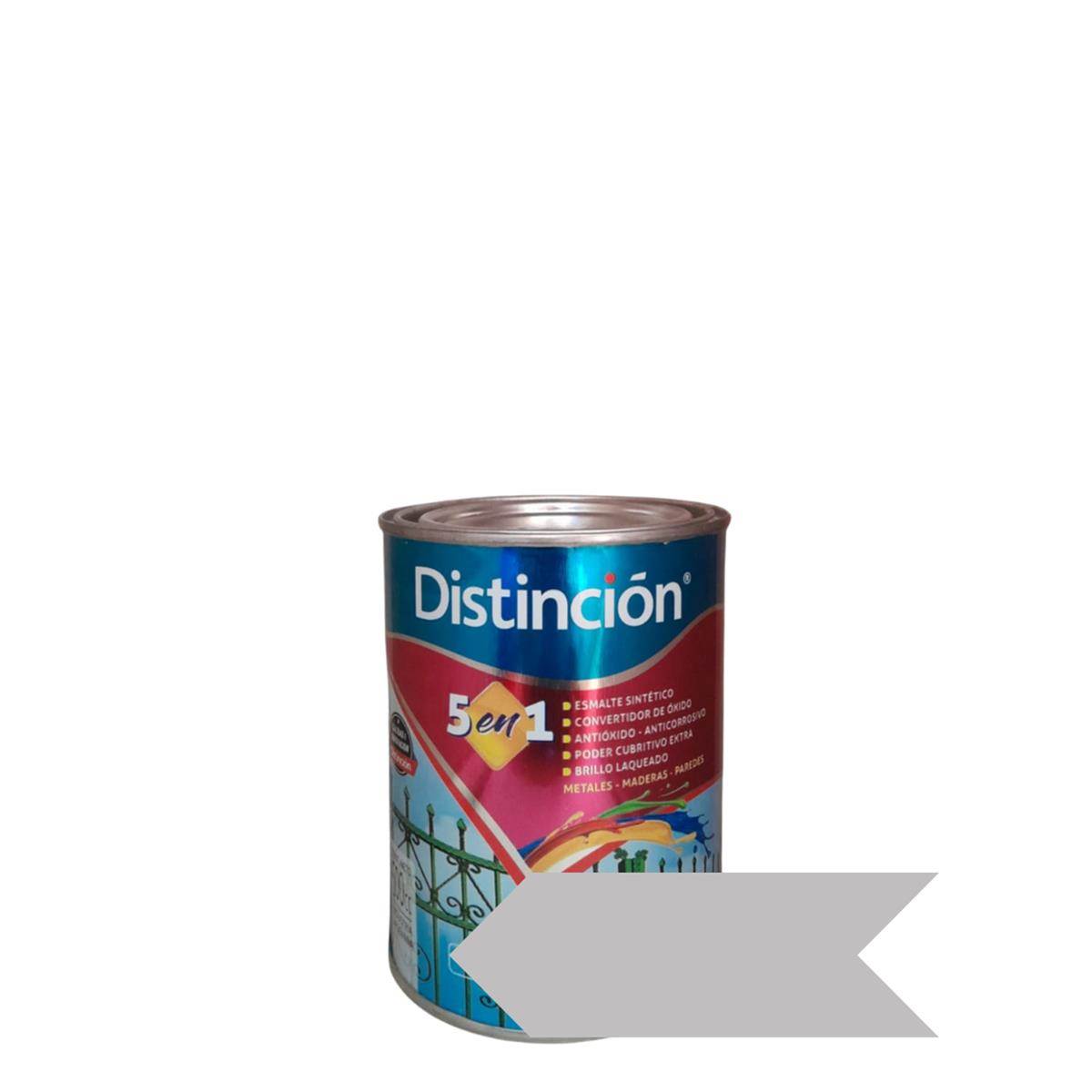 Esmalte Distincion Aluminio Brillante 500cc