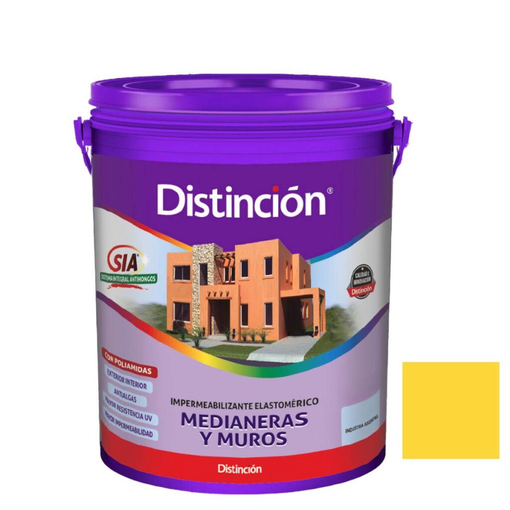 Membrana Medianeras Y Muros Amarillo Distincion 10Lts
