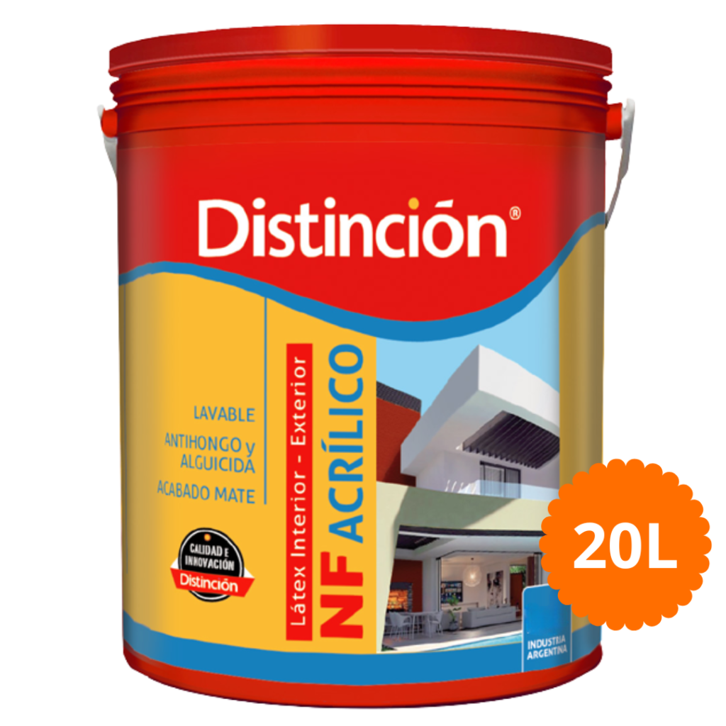 Latex Distincion Nf Acrilico Interior Exterior 20Lts